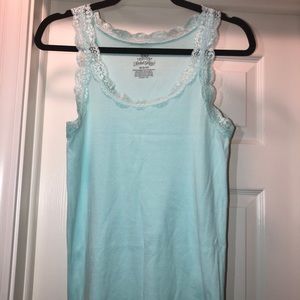 Ice Blue Lace Tank